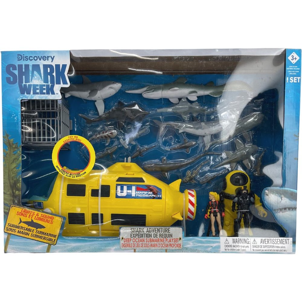 Shark Week Deep Ocean Submarine Playset / Light & Sounds